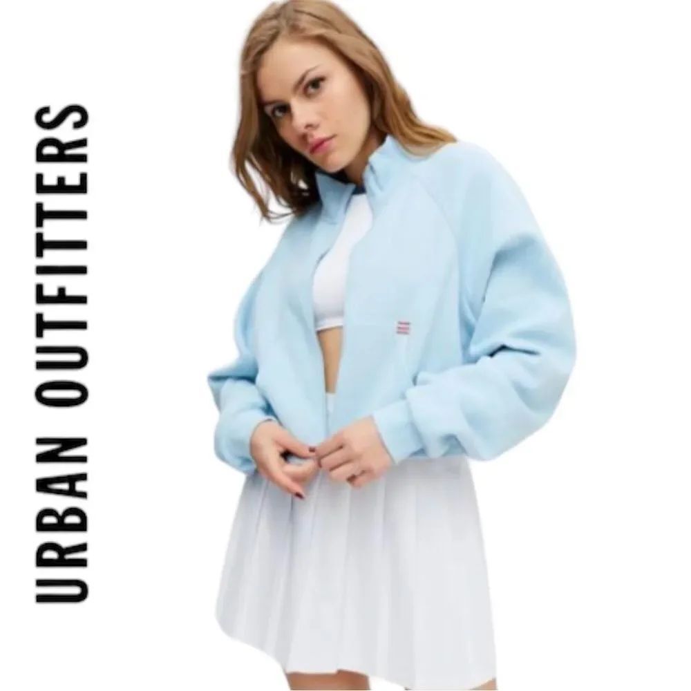 NEW BDG Urban Outfitters UO Women's Rover Zip-Up Blue Sweatshirt L